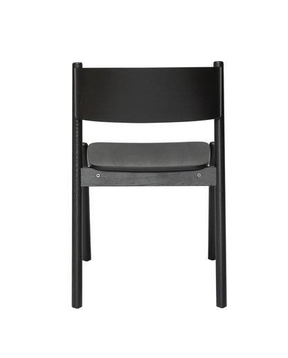 Cadeira de jantar oblíqua preto - 55x51xh80cm