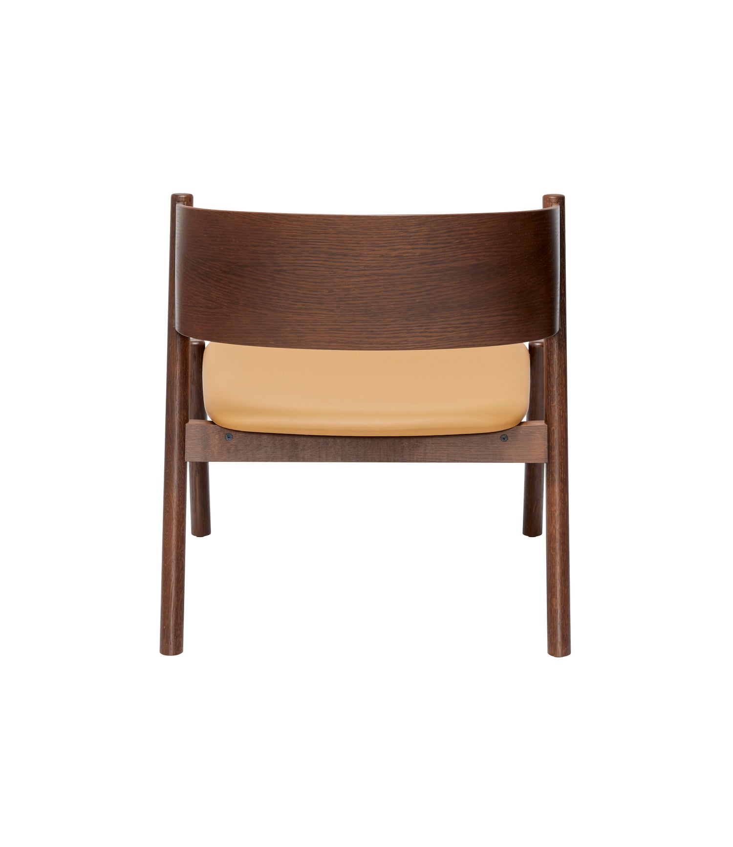 Cadeira de lounge oblíqua sede marrom escuro - 64x64xh75cm