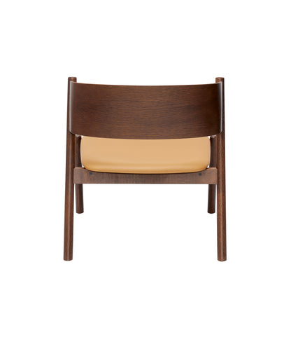 Cadeira de lounge oblíqua sede marrom escuro - 64x64xh75cm
