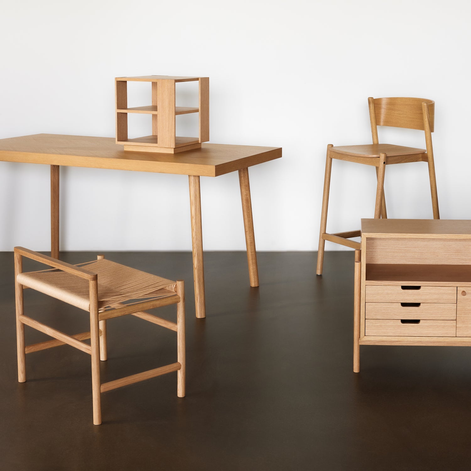 Banqueta Bar Oblíqua Natural - 50x55xh103cm