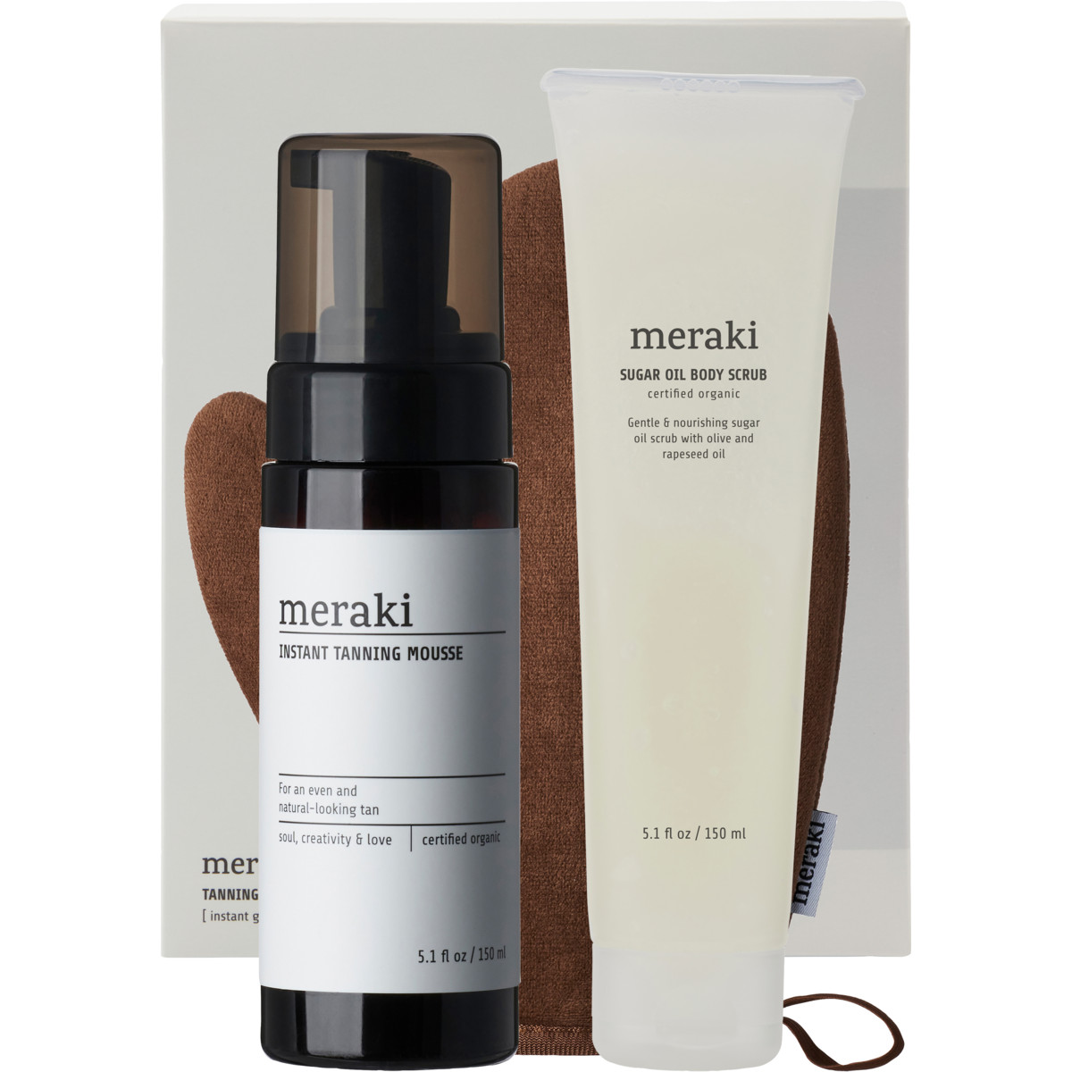 Caixa de presente, kit de bronzeamento Meraki, branco