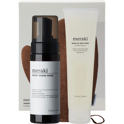 Caixa de presente, kit de bronzeamento Meraki, branco