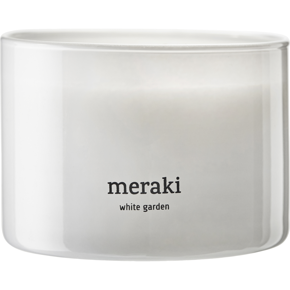 Velas perfumadas, jardim branco, branco