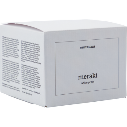 Velas perfumadas, jardim branco, branco
