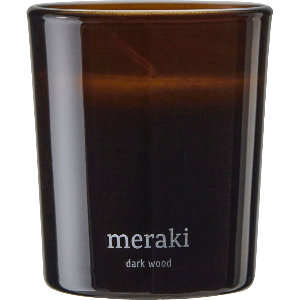 Velas perfumadas, madeira escura., Marrom