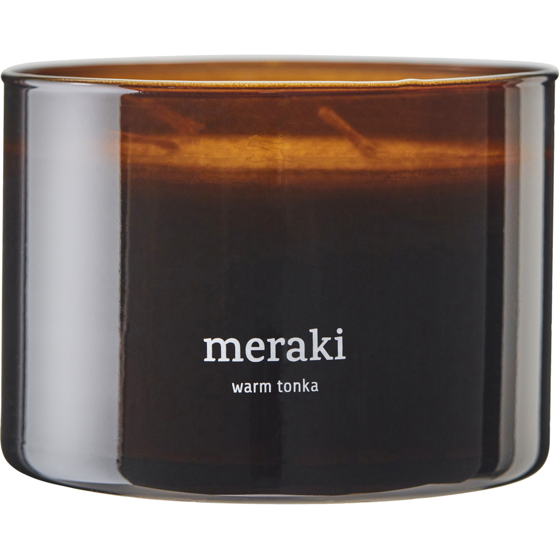 Velas perfumadas, tonka quente, marrom