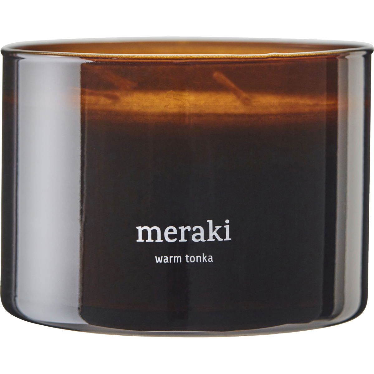 Velas perfumadas, tonka quente, marrom