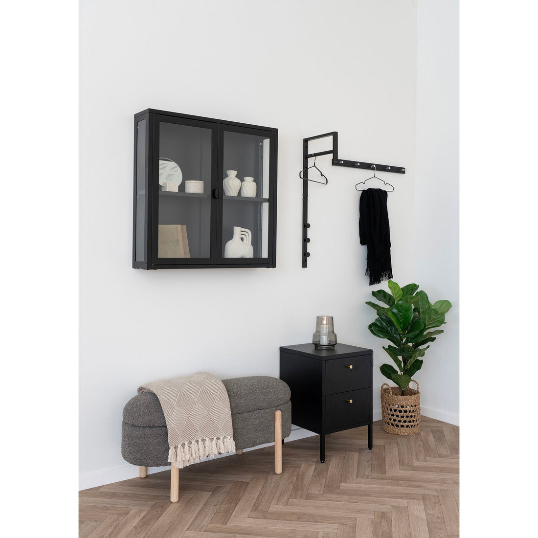 Xadrez cinza 130x180 cm