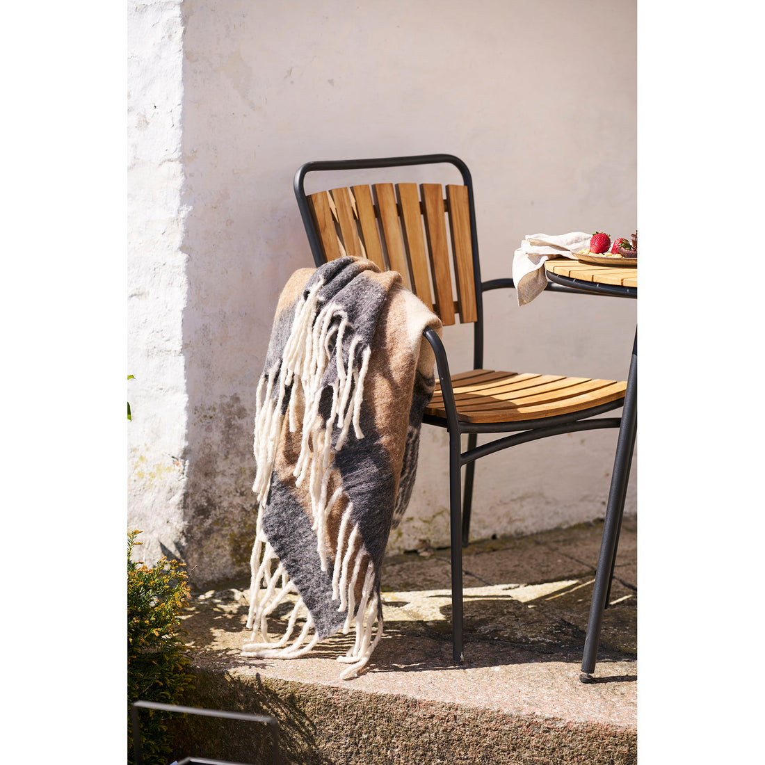 Carmel xadrez - xadrez, mix de lã, preto/marrom 130x170 cm