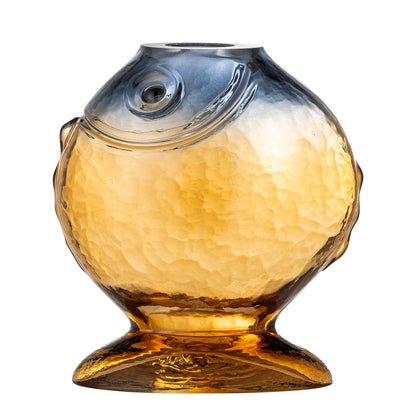 Coleção criativa Varga vaso, amarelo, vidro