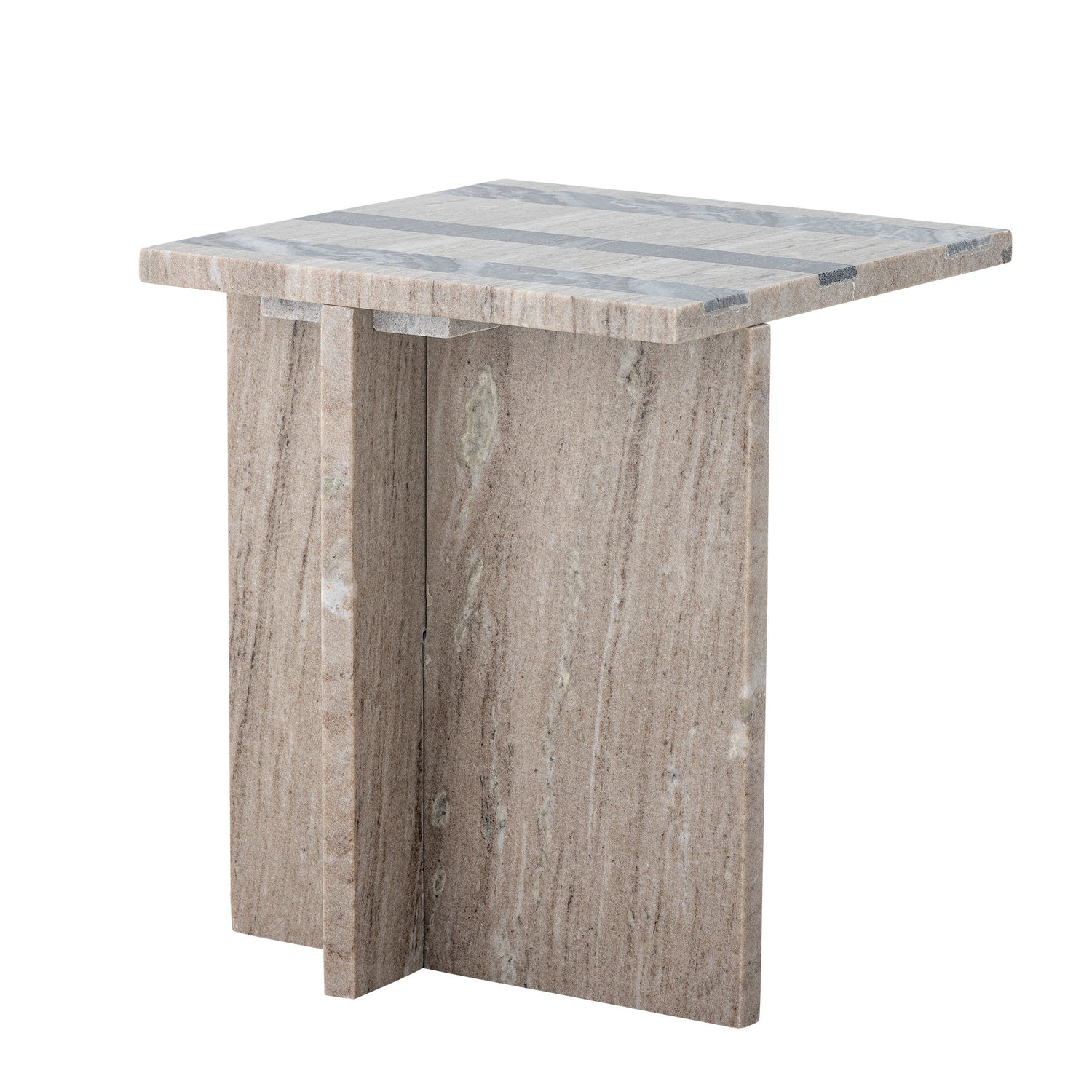Mesa lateral de Bloomingville Clea, marrom, mármore