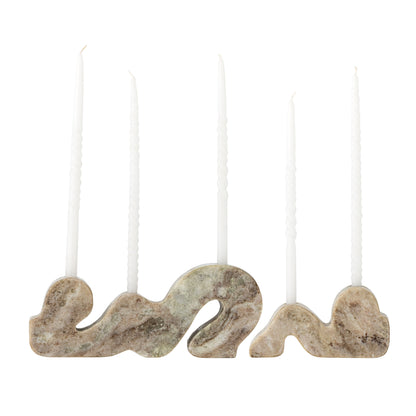 Bloomingville Liabella Candlestick, Gray, mármore