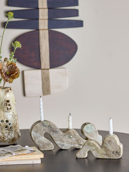 Bloomingville Liabella Candlestick, Gray, mármore