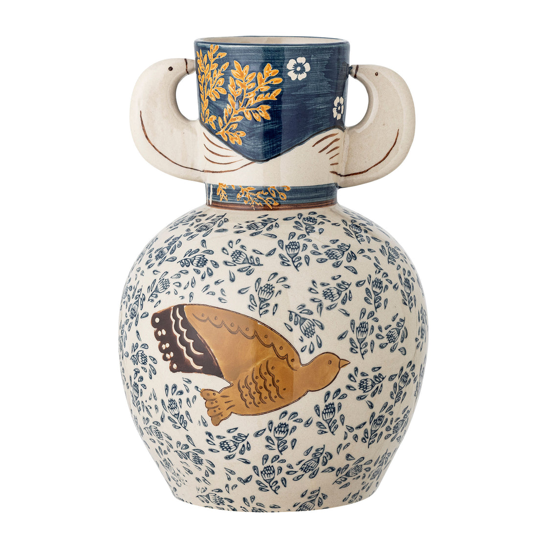 Vaso de Bloomingville Hezha, azul, grés