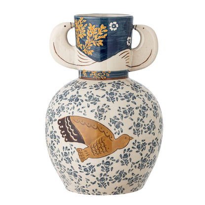 Vaso de Bloomingville Hezha, azul, grés
