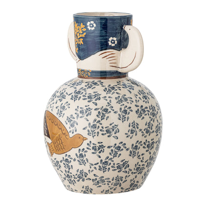 Vaso de Bloomingville Hezha, azul, grés