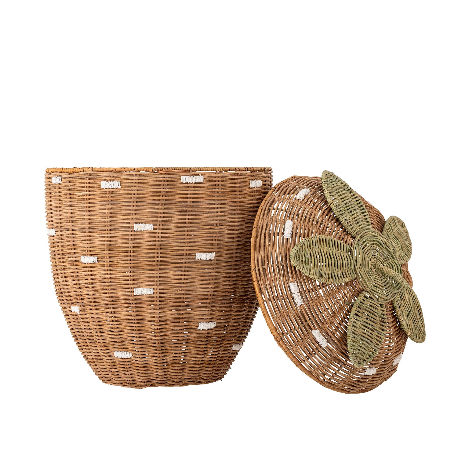 Bloomingville Mini Pelino Basket com tampa, marrom, vadão