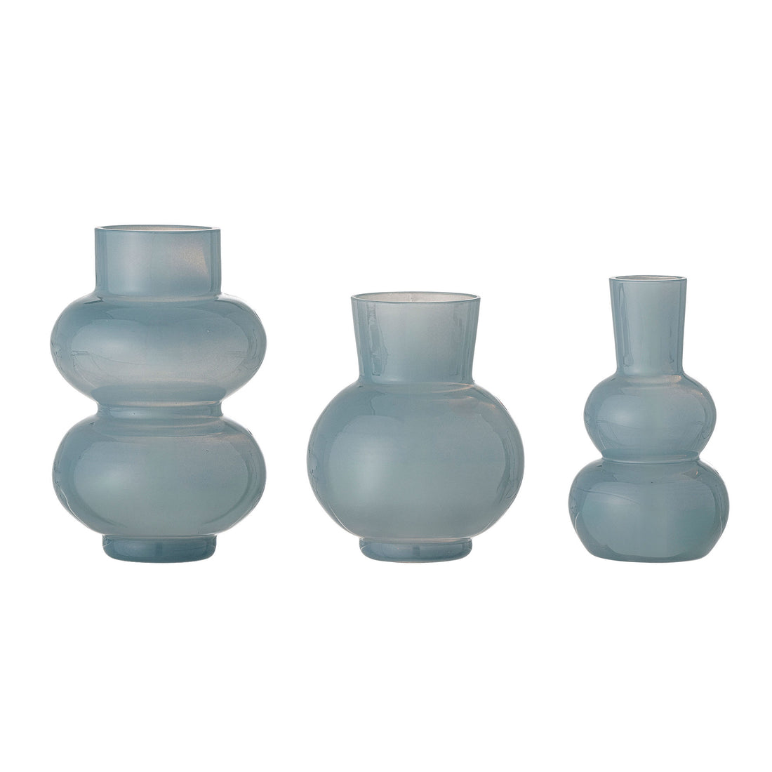 Bloomingville Kinsie vaso, azul, vidro