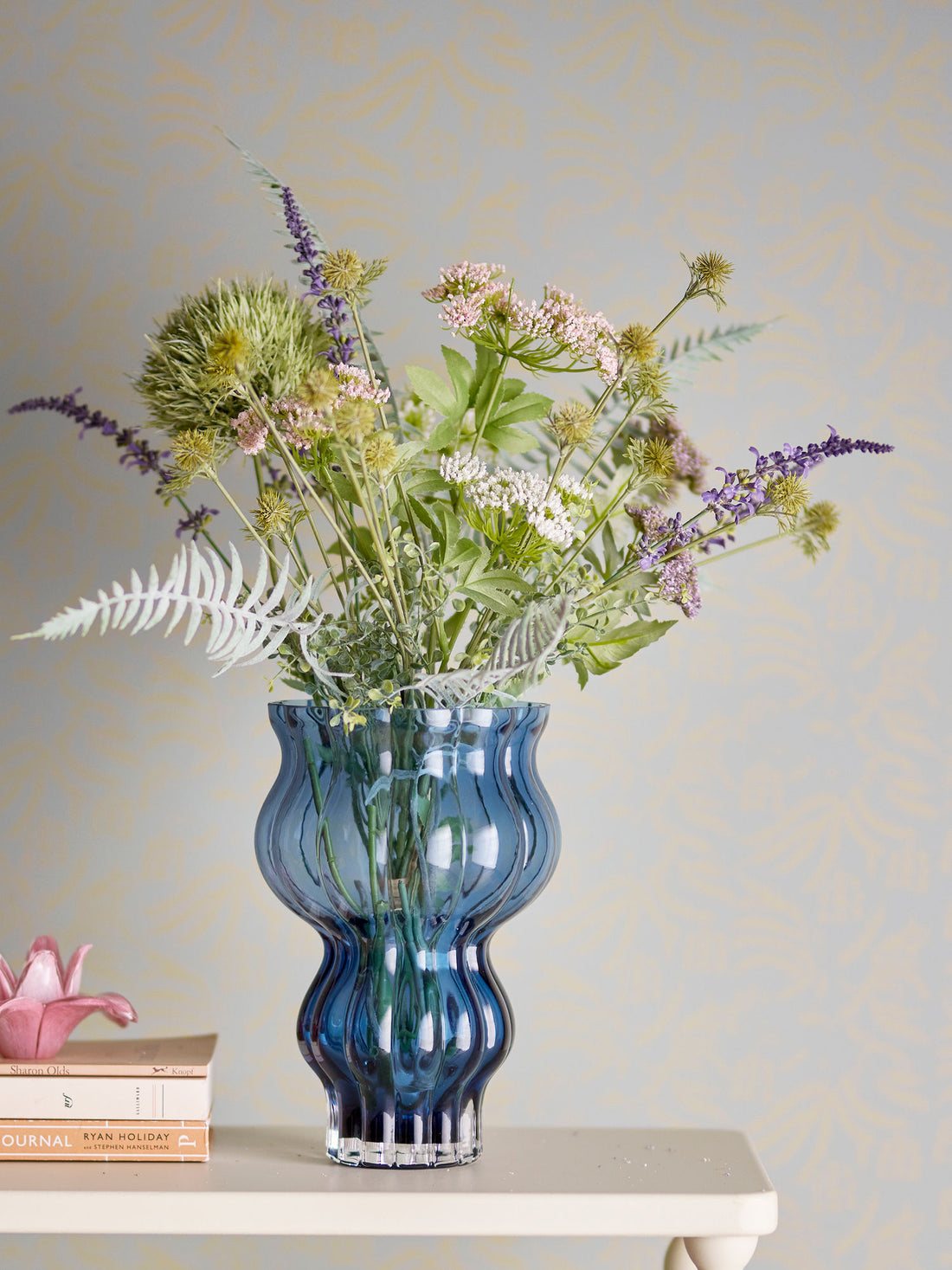 Vaso de Bloomingville Zanna, azul, vidro