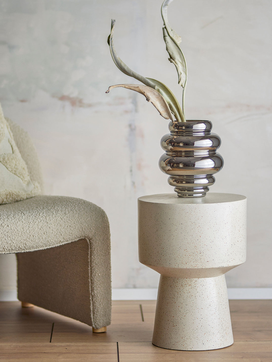 Vaso de Bloomingville Zorya, prata, vidro