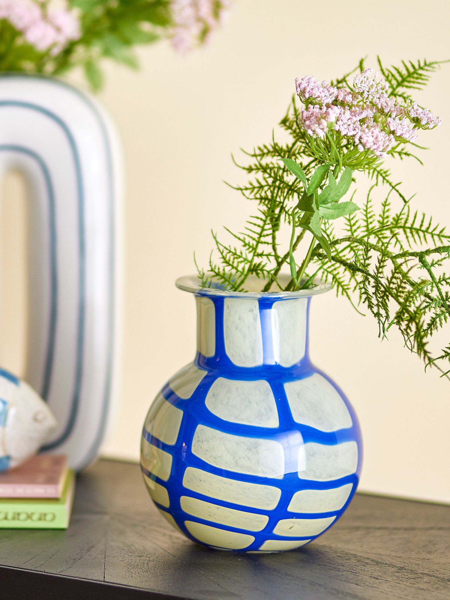 Vaso de Bloomingville Kiran, azul, vidro