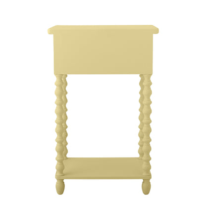 Mesa lateral de Bloomingville Salino, amarelo, cara