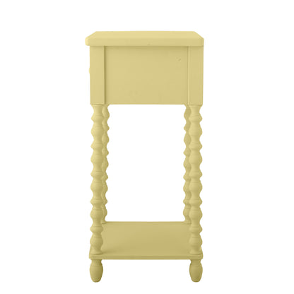 Mesa lateral de Bloomingville Salino, amarelo, cara
