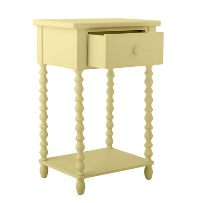 Mesa lateral de Bloomingville Salino, amarelo, cara