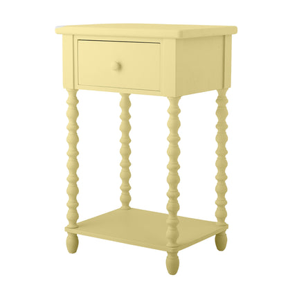Mesa lateral de Bloomingville Salino, amarelo, cara