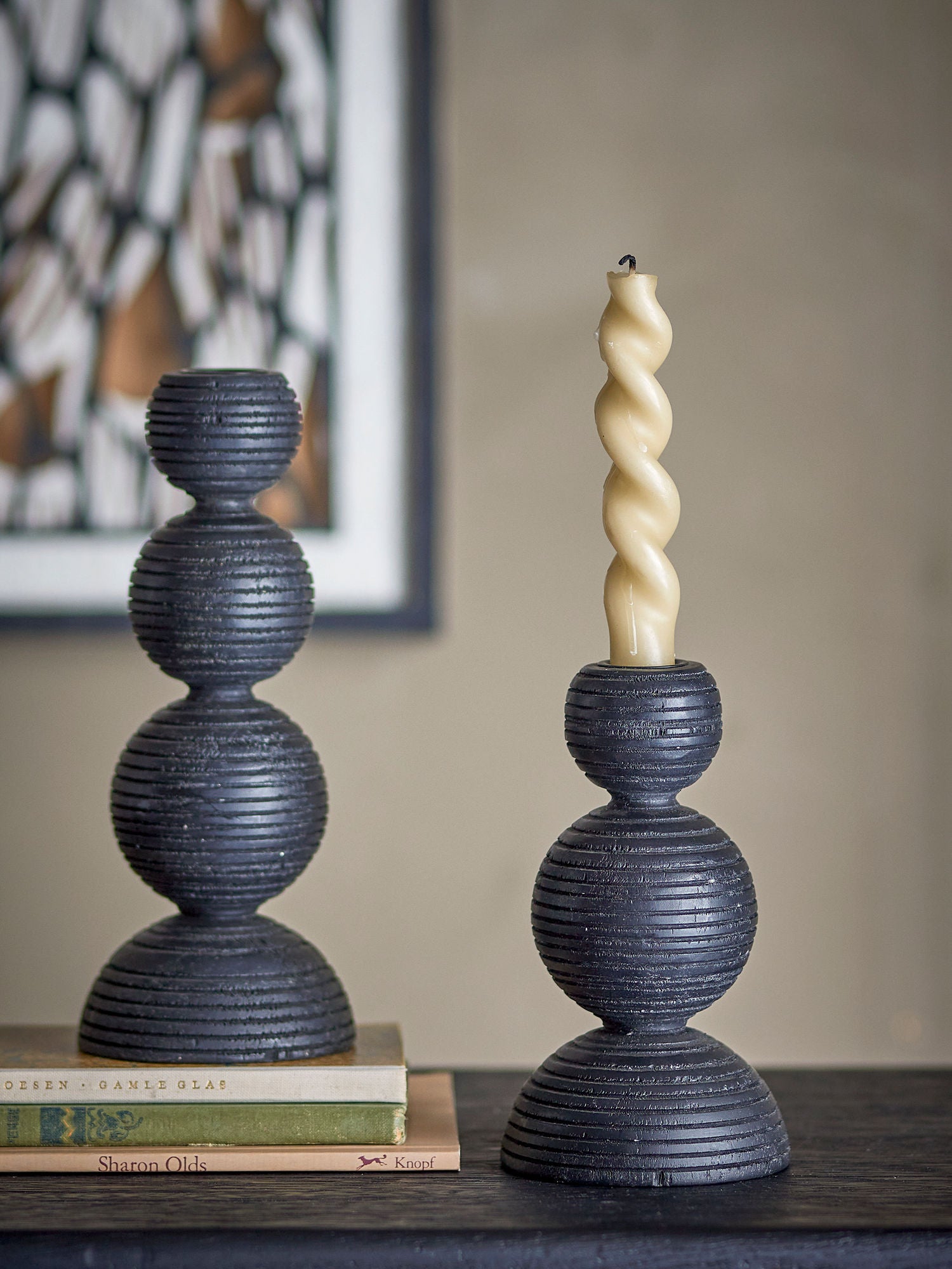 Bloomingville Kipp Candlestick, preto, cara