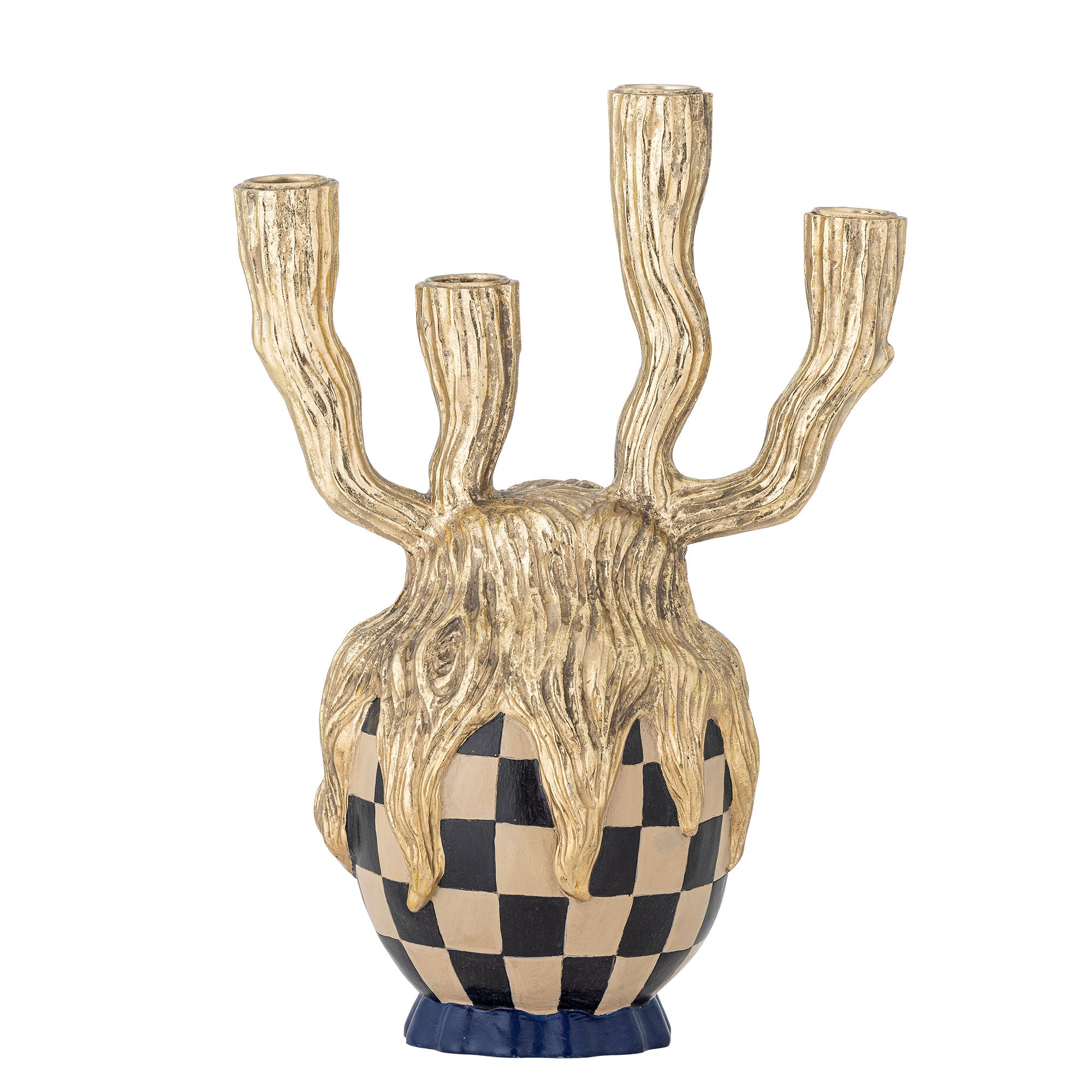 Bloomingville Medusa Candlestick, Ouro, Polyresin