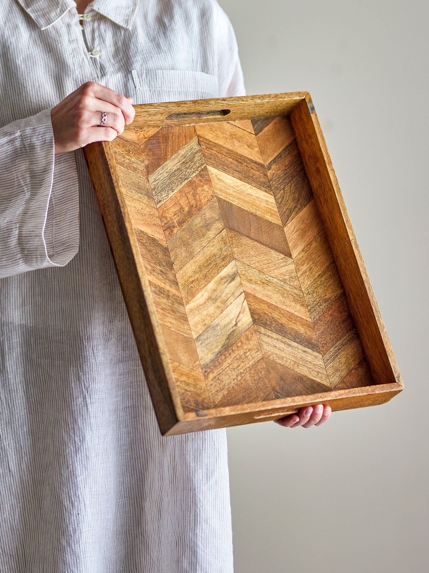 Bloomingville Katalyn Serving Bandey, Nature, FSC 100%® Mango