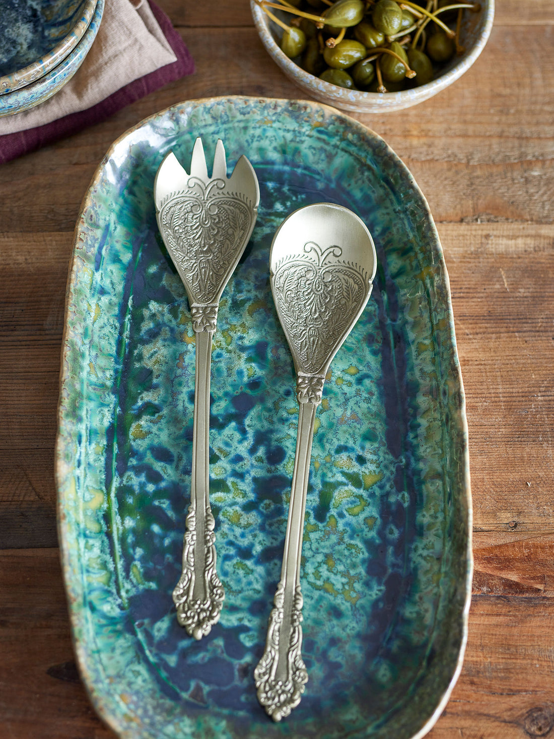 Conjunto de salada Bloomingville Kalima, latão, latão