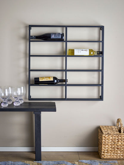 Bloomingville Magne Wine Rack, preto, metal