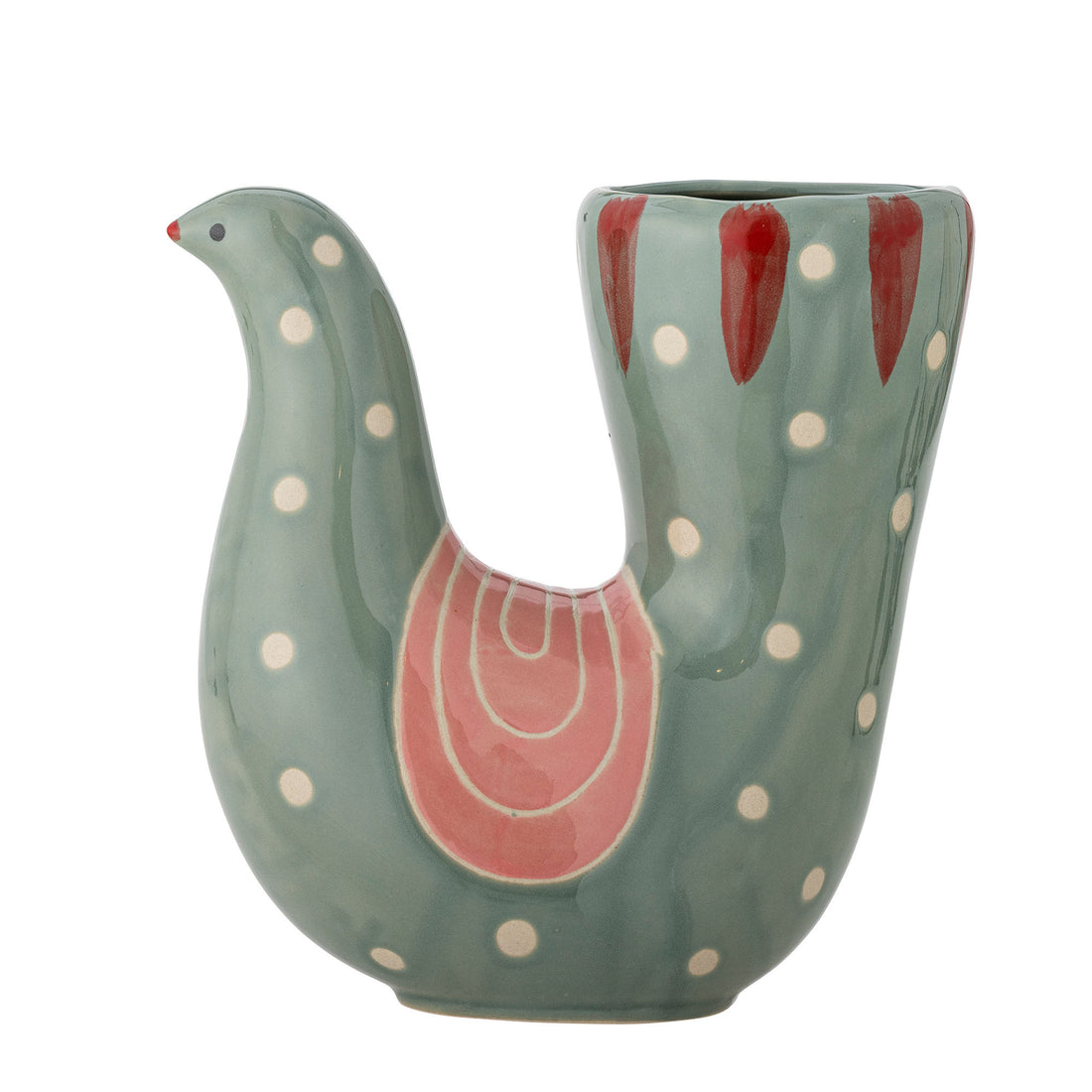 Vaso Trudy Bloomingville, verde, grés