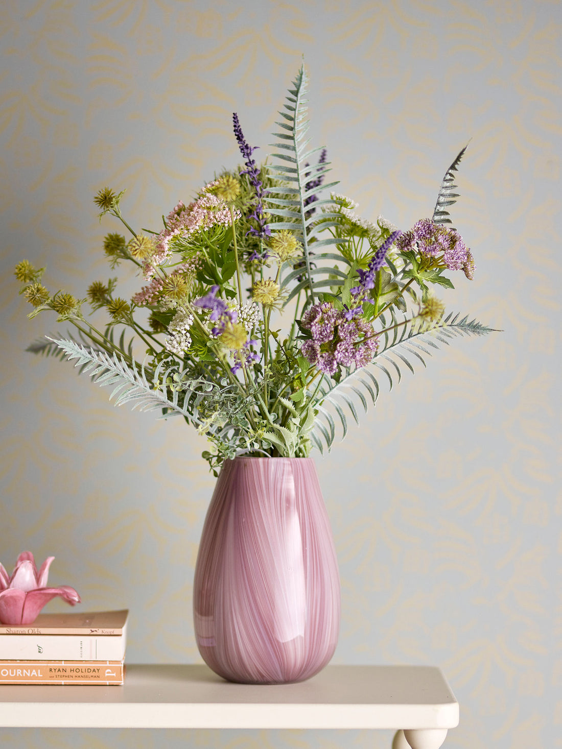 Bloomingville Ennis Vase, Rosa, vidro