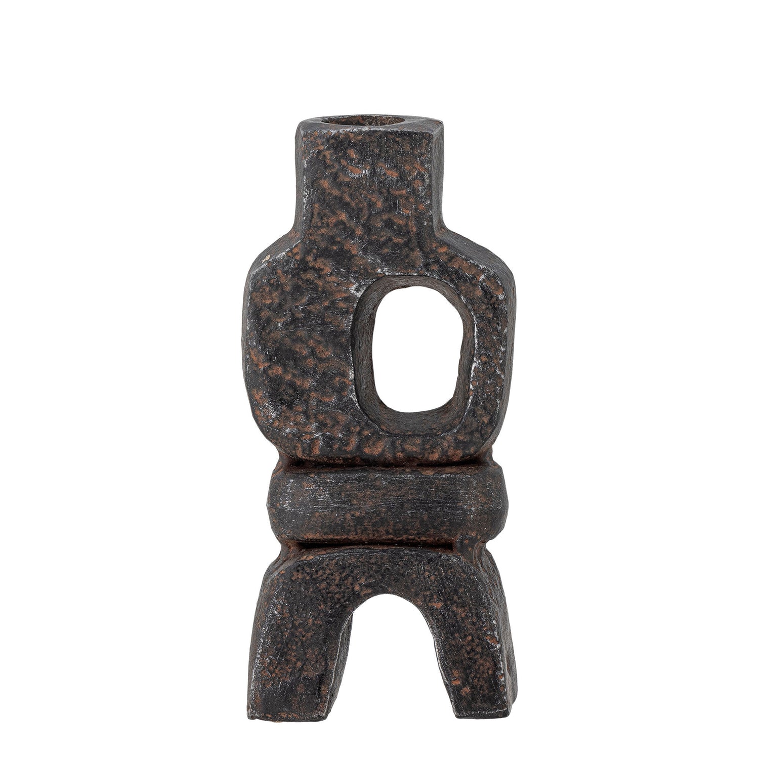 Bloomingville Sanah Candlestick, preto, ferro fundido