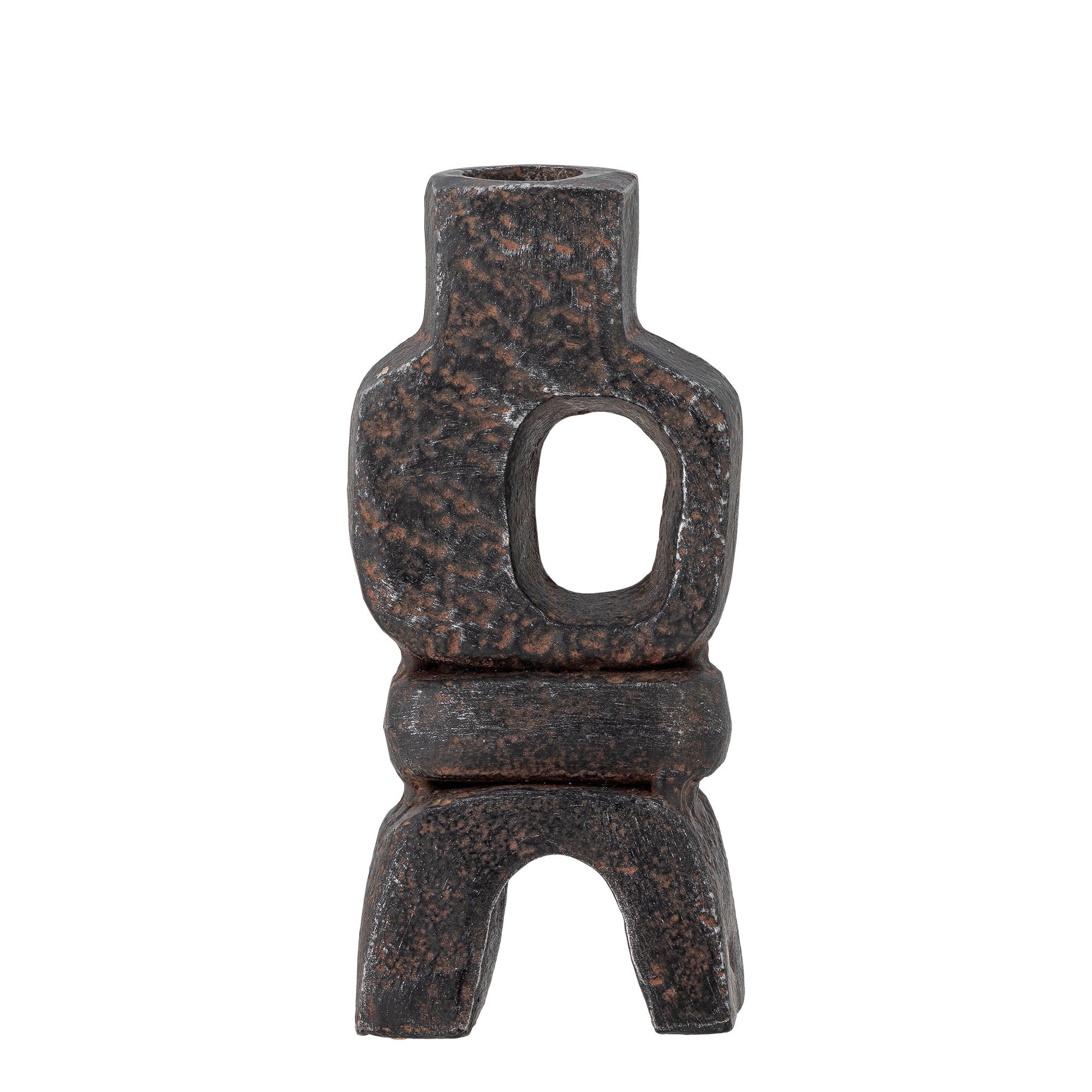 Bloomingville Sanah Candlestick, preto, ferro fundido