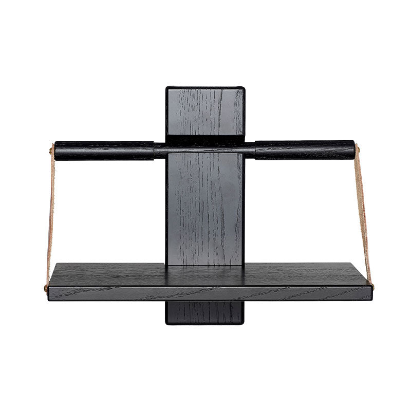 Móveis Andersen - parede de madeira de prateleira - Pequena 30x18xh24 cm preto