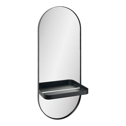 Olbia Mirror - Olbia Mirror, prateleira de metal, metal, preto 25x12x60 cm