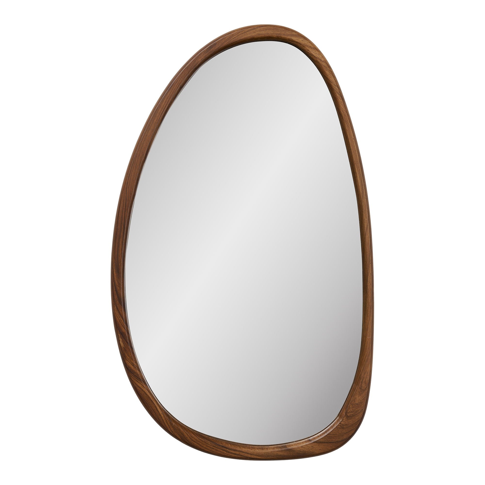 Luxon Mirror - espelho, forma orgânica, aparência de madeira 38.5x64.5 cm