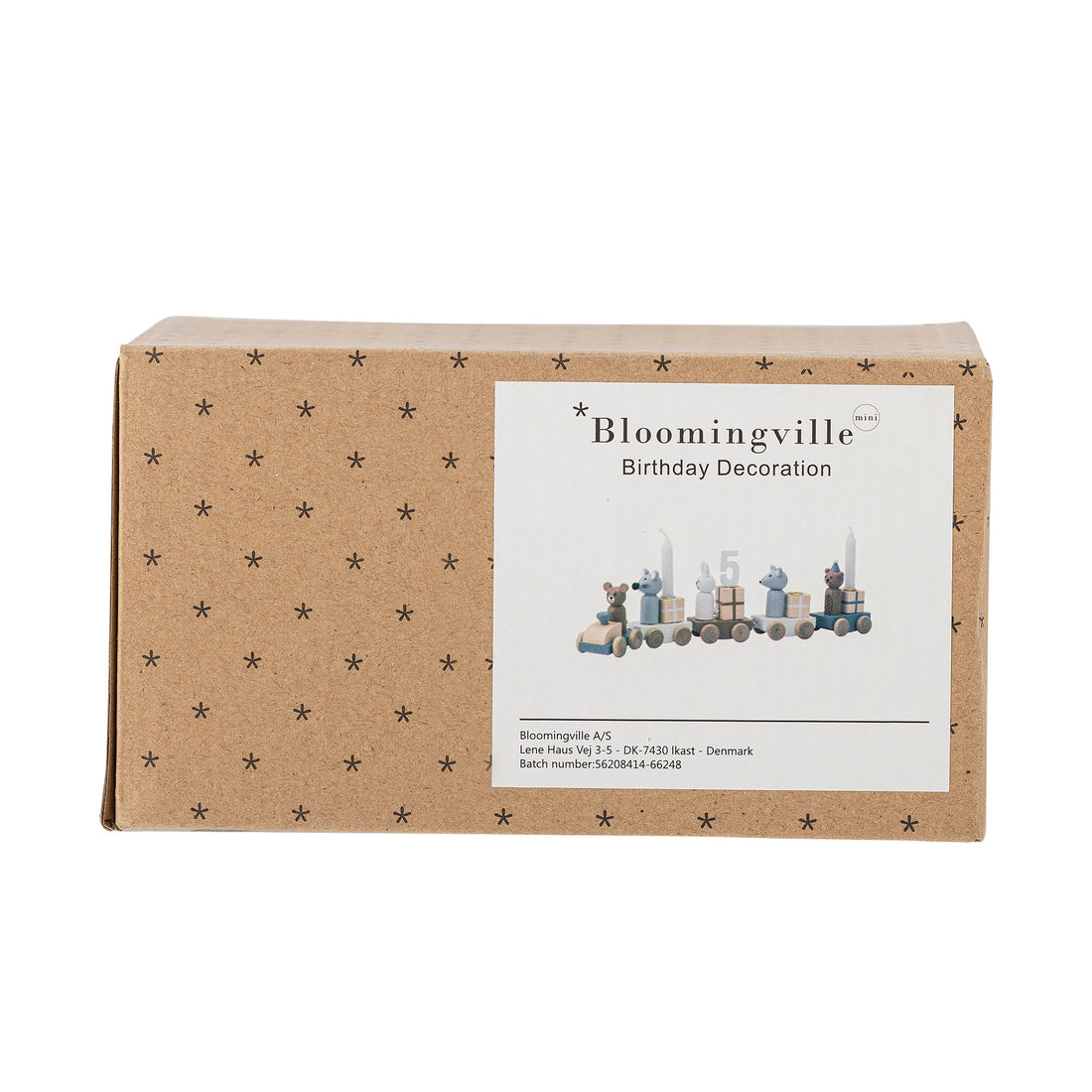 Bloomingville Mini Junaid Decoração de aniversário, Brown, FSC®100%, MDF