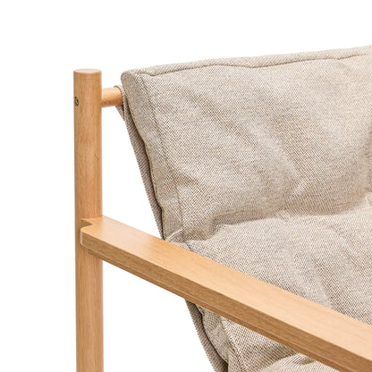 Poltrona/Repouso Heritage Natural/Bege - 75x72xh82cm, 69x49xh43cm