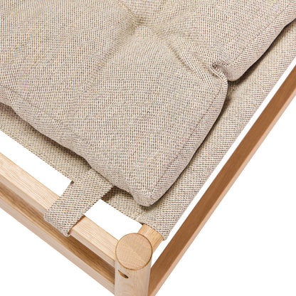 Poltrona/Repouso Heritage Natural/Bege - 75x72xh82cm, 69x49xh43cm