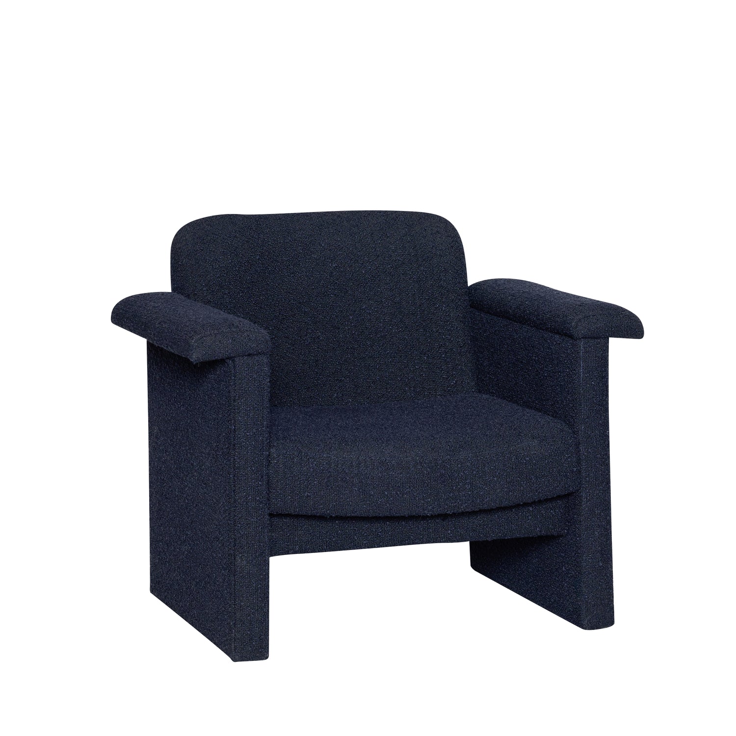 Cadeira Softy Lounge Azul escuro (conjunto de 2) - 96x73xh78cm, 76x55xh35cm
