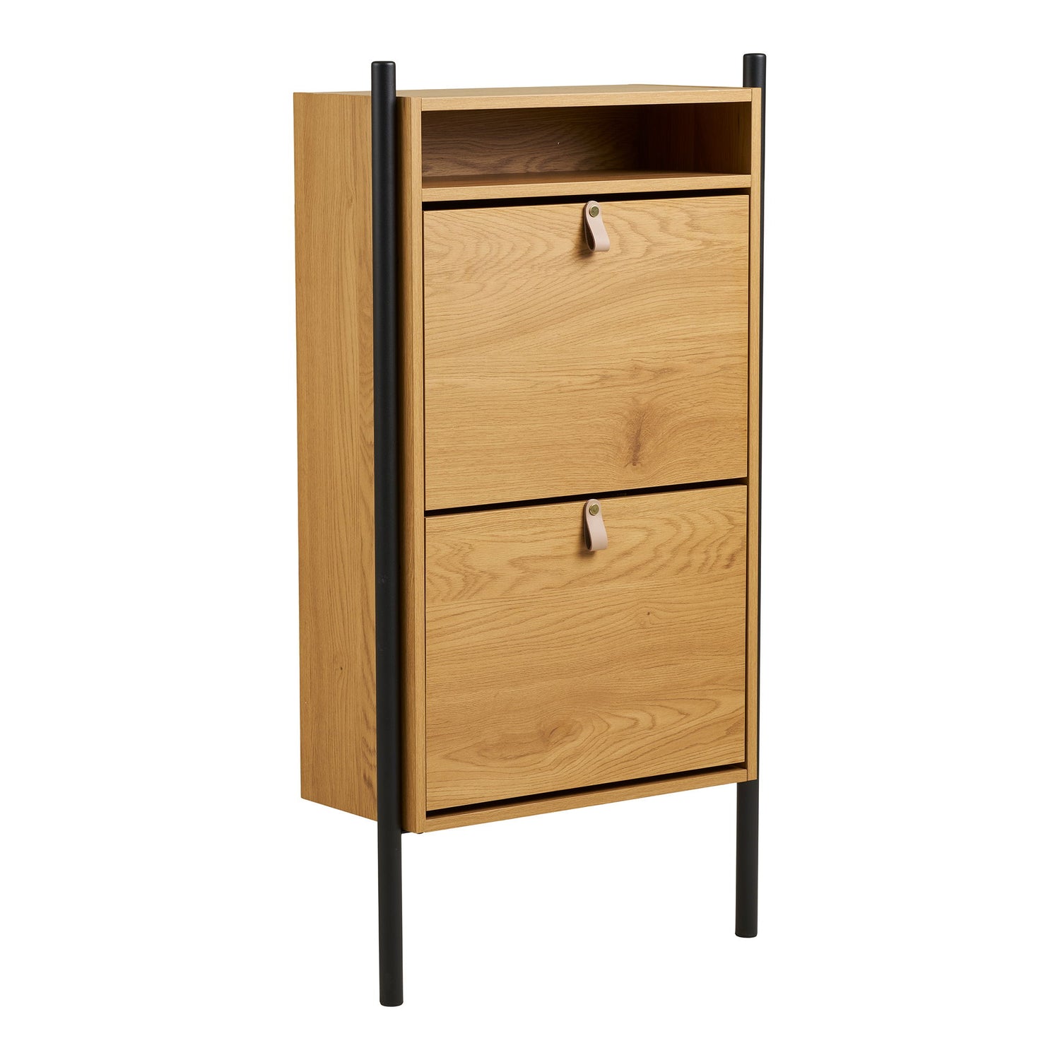 Gabinete de sapatos Barco - Gabinete de sapato, Oak Wood Look 62x26x118 cm