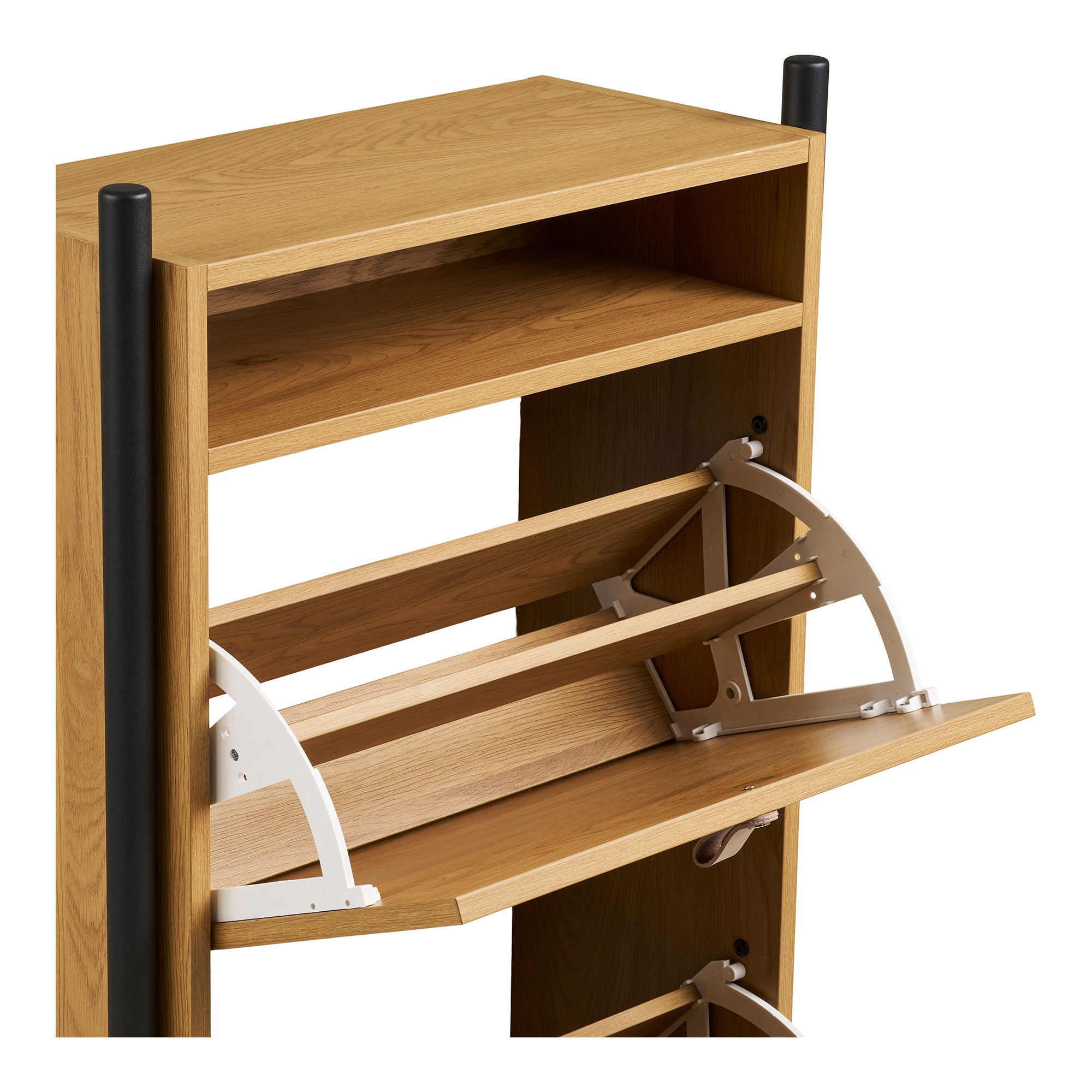 Gabinete de sapatos Barco - Gabinete de sapato, Oak Wood Look 62x26x118 cm