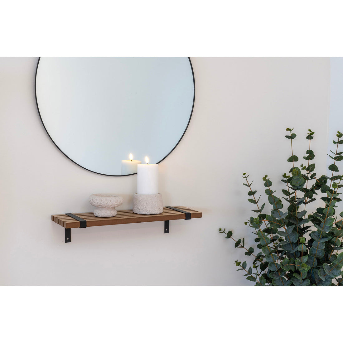 Prateleira de parede, ashphins, metal, natureza, preto&lt;br&gt;50x15x10 cm