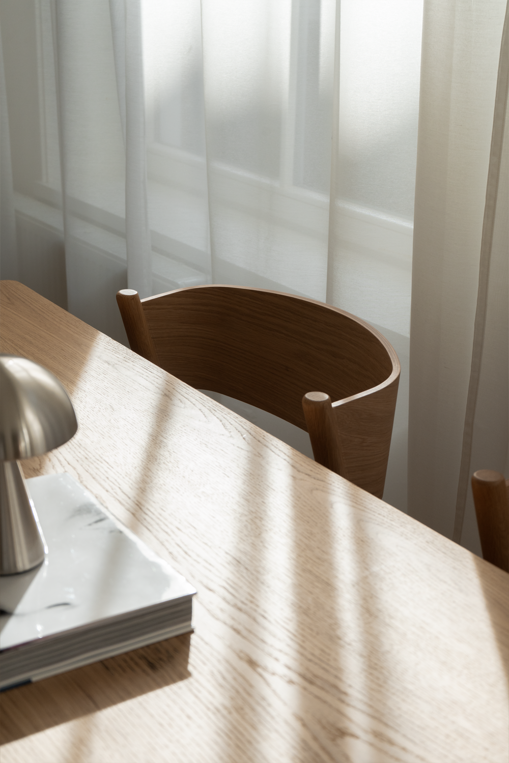 Cadeira de Jantar Oblíqua Natural - 55x51xh80cm