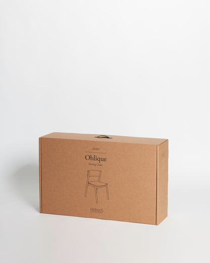 Cadeira de jantar oblíqua preta - 55x51xh80cm